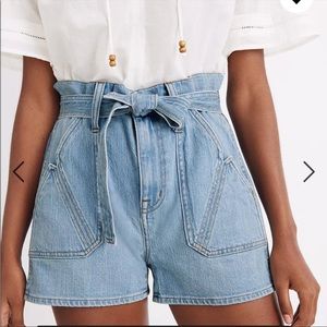 Madewell x Warm Tie High-Rise Denim Shorts